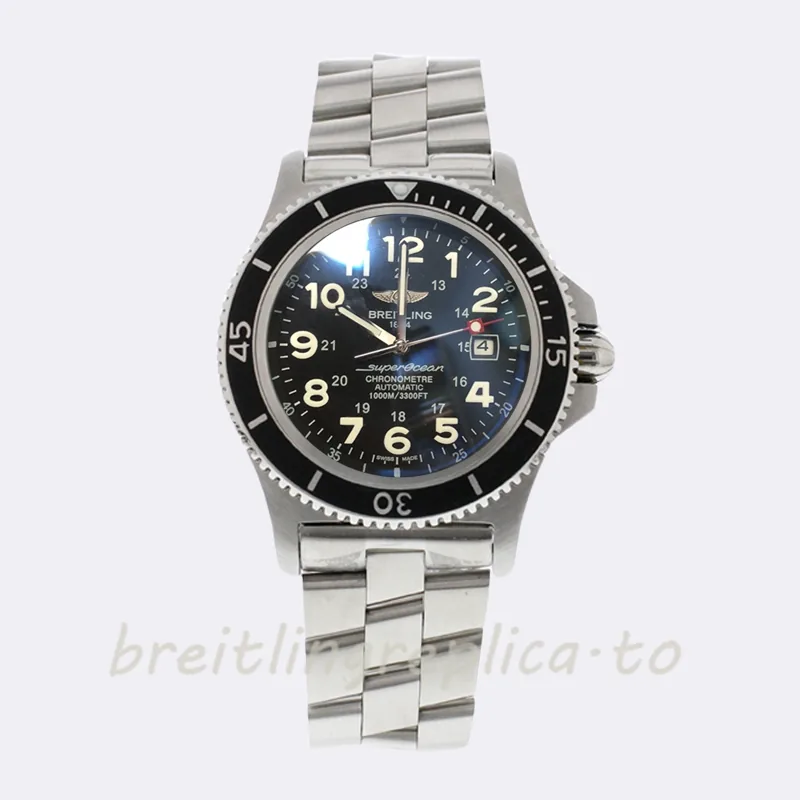 Breitling Superocean A17365-J 46mm Men's Silver-tone Stainless Steel