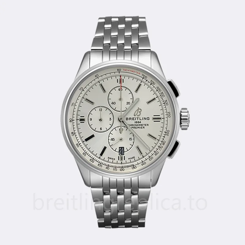 Breitling Premier Men's 46mm A13315351-002 White Dial