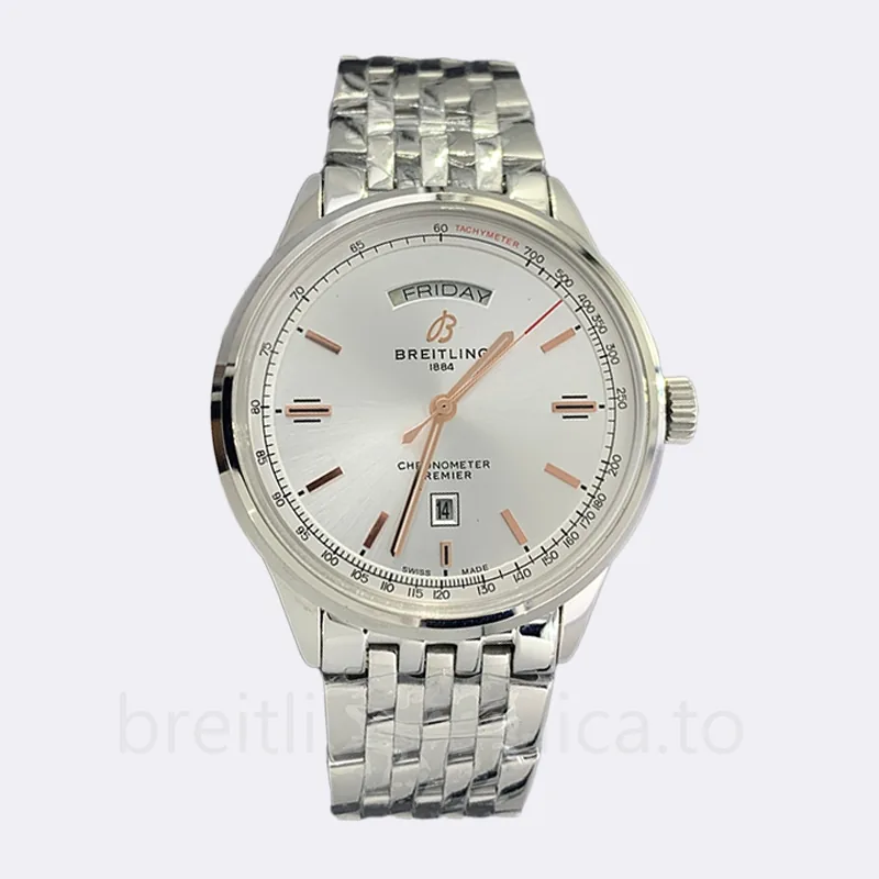 Breitling Premier A45340211G1X4-003 46mm Men's Silver-tone Stainless Steel