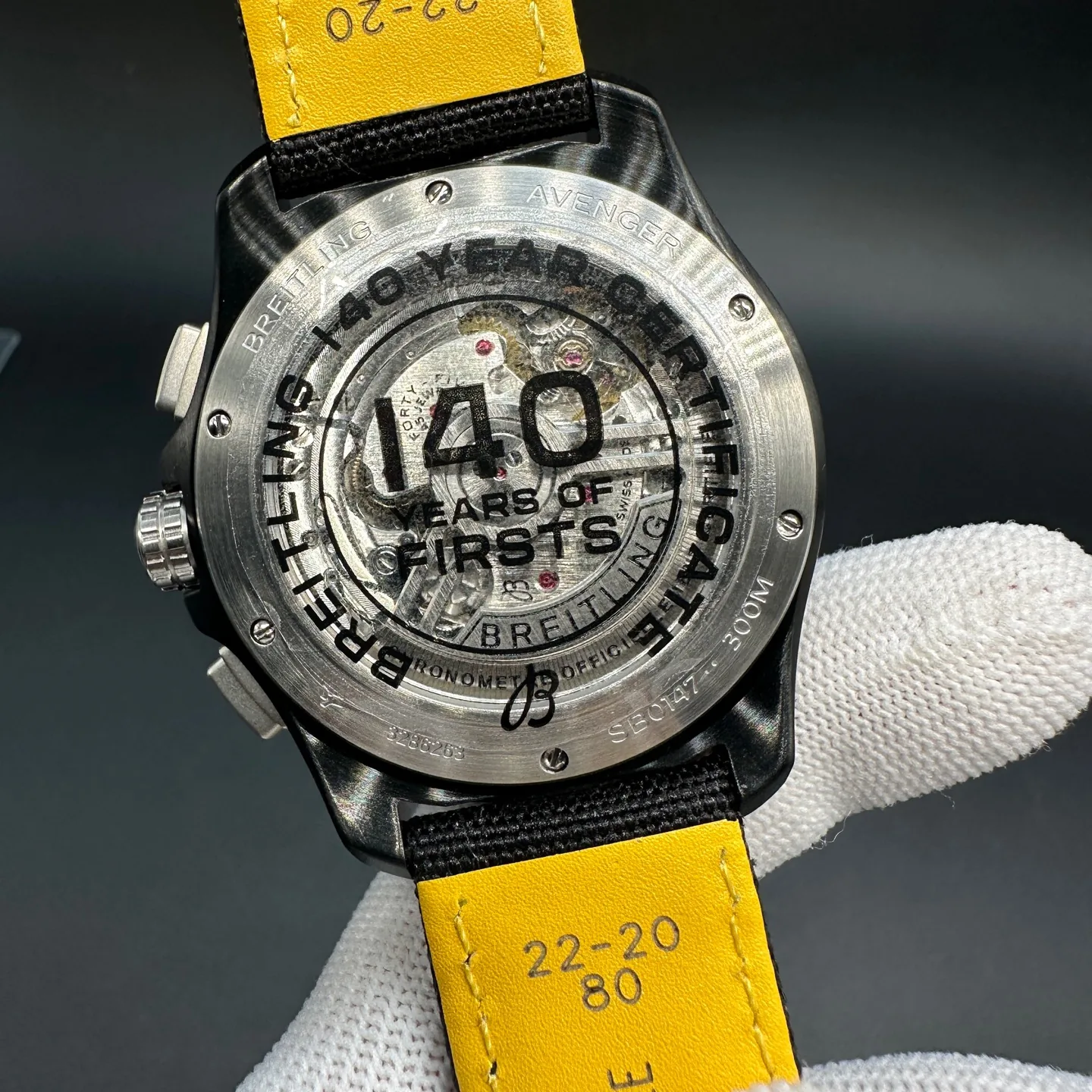 Best Swiss 44mm Breitling Avenger SB0147101B1X1 Replica – Black Ceramic Chronograph Watch