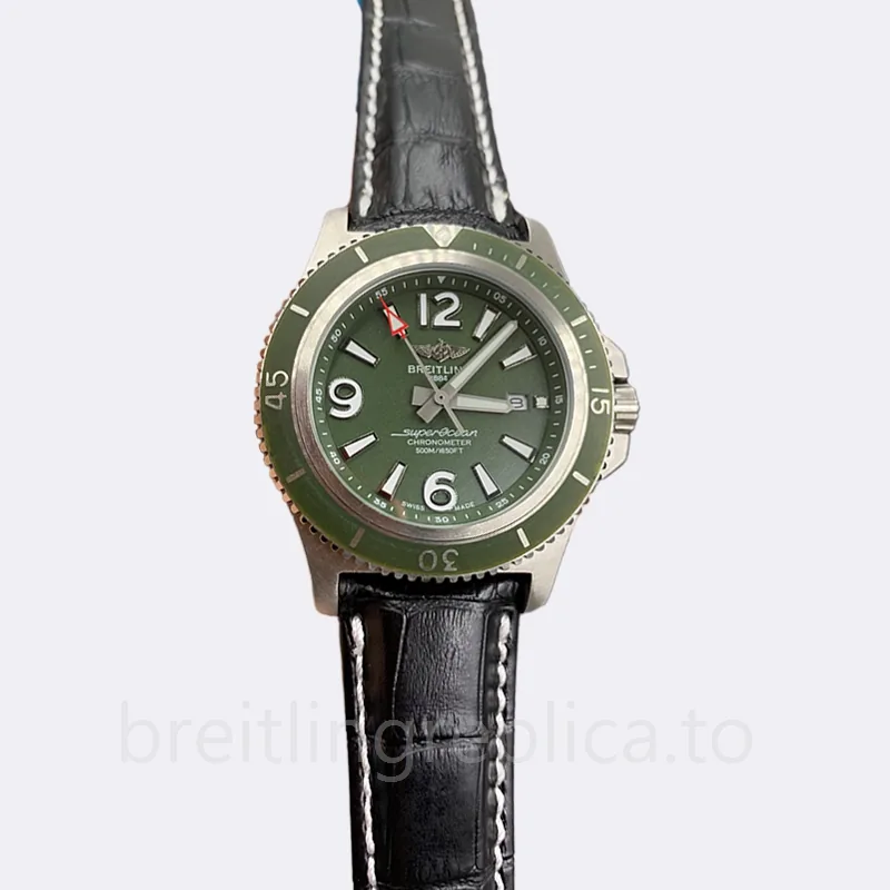 Breitling Superocean Men's A17367A11L1W1 46mm Automatic Green Dial