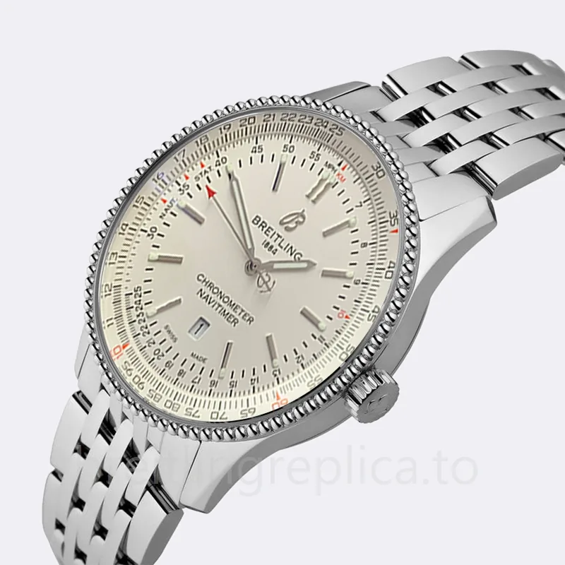 Breitling Navitimer 46mm Men's A17326211G1A2-001 Silver-tone