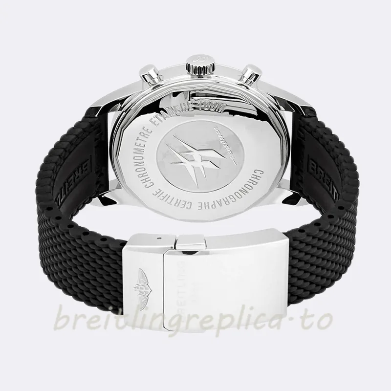 Breitling Transocean Chronograph AB0510U4BB62440X-A20D.1 Men's 46mm Silver-tone Stainless Steel