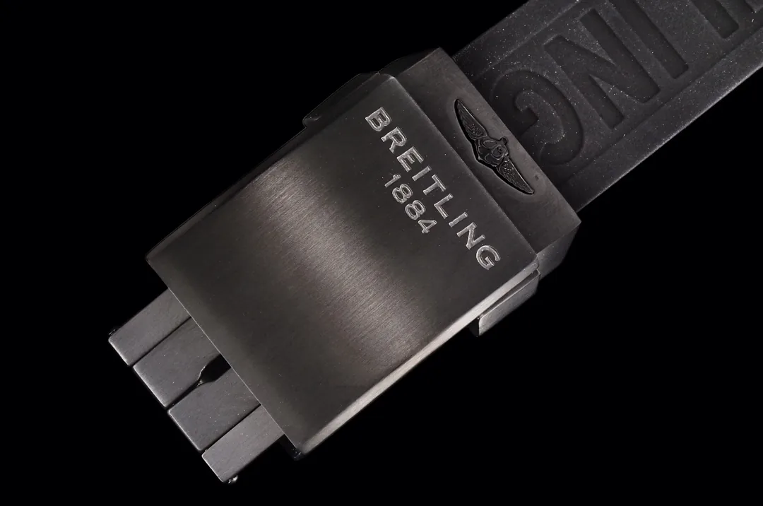 Breitling Chronomat 44 Raven MB0111C2/BD07 Replica Watch - Best Swiss Super Clone with Blacksteel Case, Rubber Strap