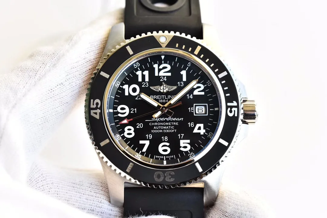 High-End AAA Breitling Superocean II A17365C91B1S1 Replica 42mm Volcano Black Dial Men’s Dive Watch