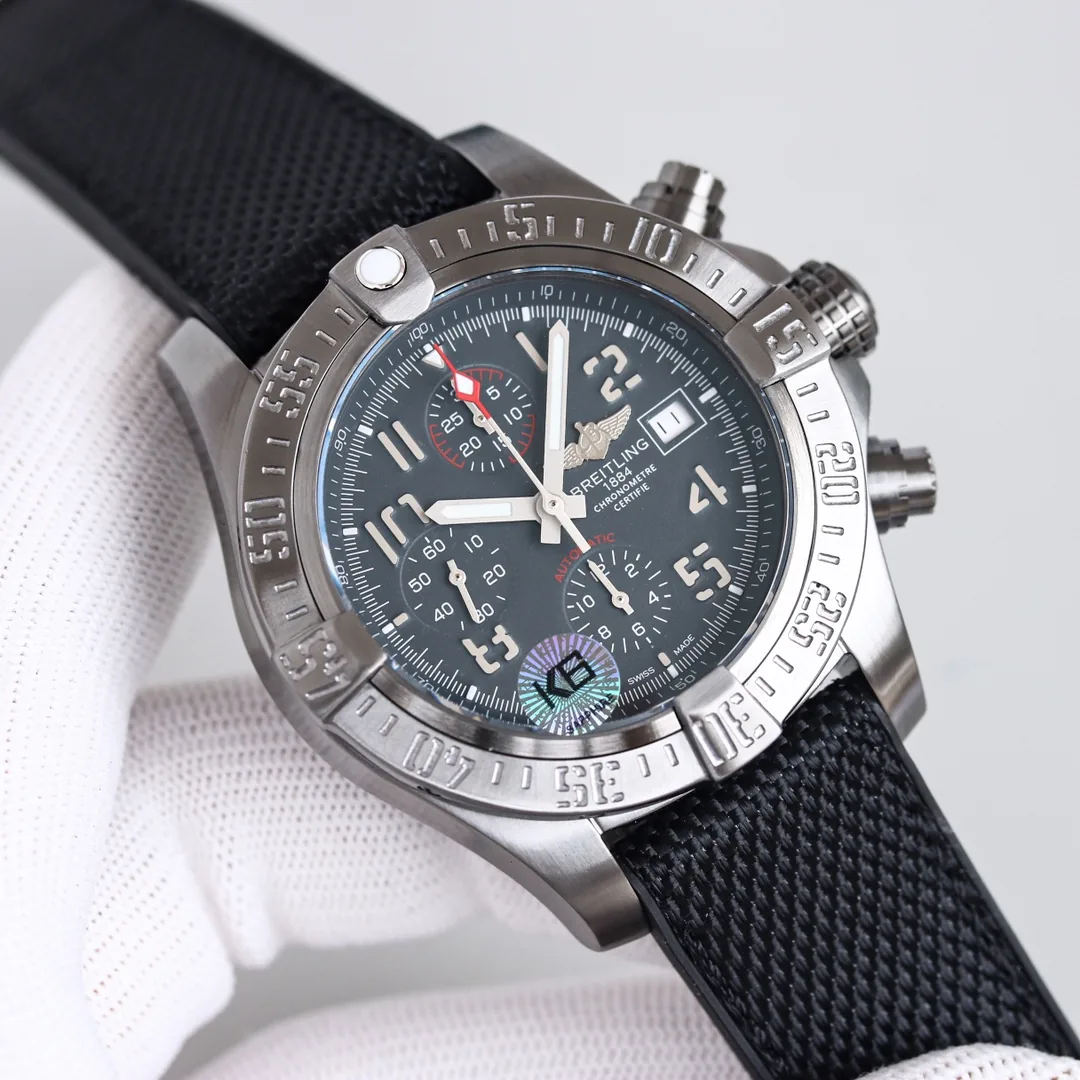 Breitling Avenger Bandit E1338310 Replica - Swiss AAA Super Clone Watch With Black Canvas Strap, Titanium Gray Dial