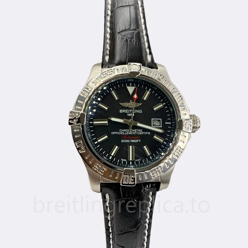 Breitling Avenger 46mm A3239011 Men's Silver-tone Black Dial