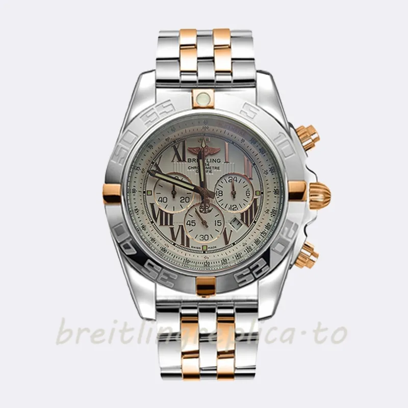 Breitling Chronomat Men's CB011012 43mm White Dial Silver-tone