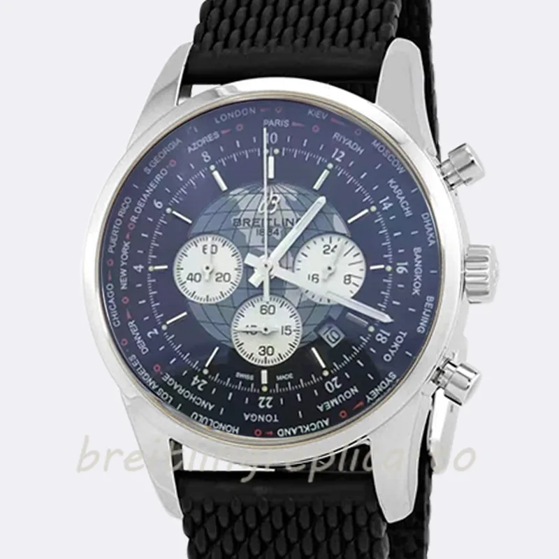 Breitling Transocean Chronograph AB0510U4BB62440X-A20D.1 Men's 46mm Silver-tone Stainless Steel