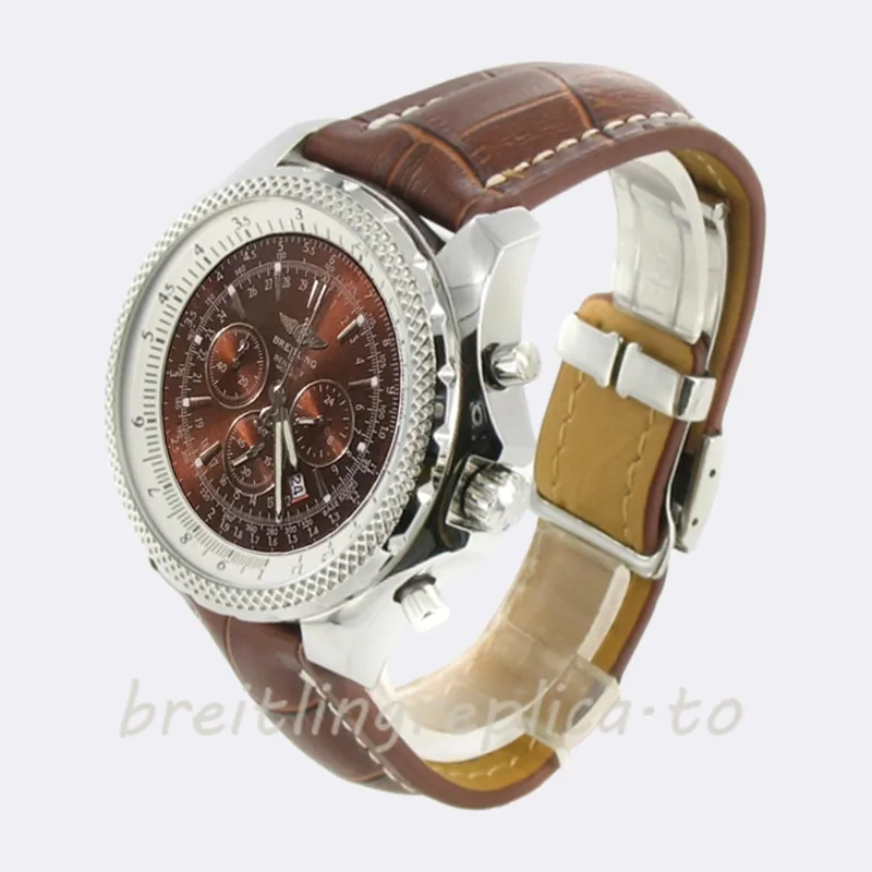 Breitling Bentley Motors 46mm BentleyBR009 Men's Silver-tone Brown Dial