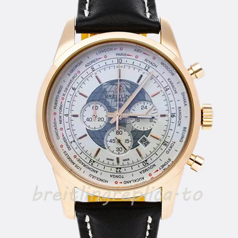 Breitling Transocean Chronograph Men's RB0510U0A733LS 46mm White Dial Stainless Steel