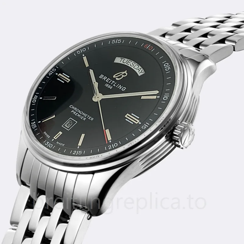 Breitling Premier A45340241B1X3-001 Men's 46mm Silver-tone Stainless Steel