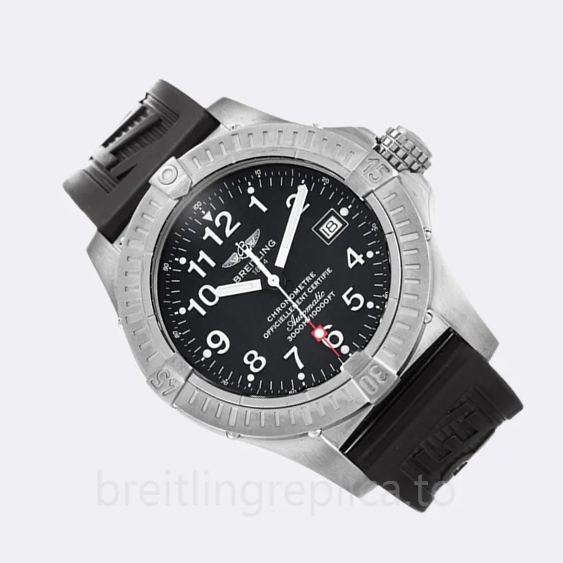 Breitling Avenger E17370 44mm Men's Rubber Band Black-tone