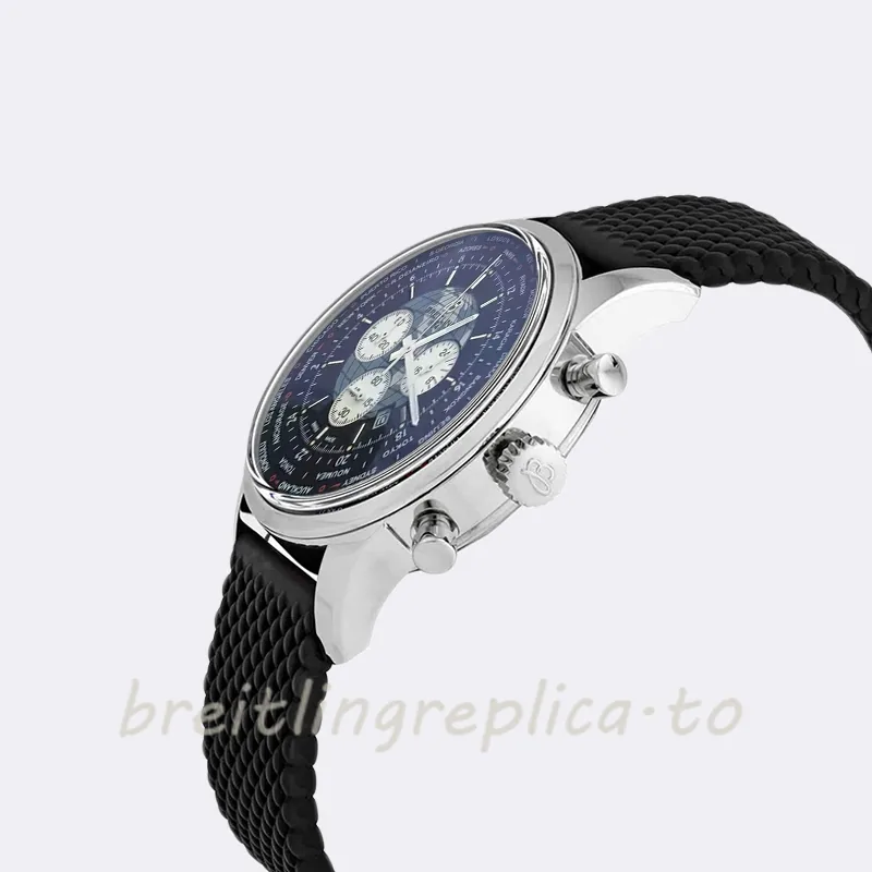 Breitling Transocean Chronograph AB0510U4BB62440X-A20D.1 Men's 46mm Silver-tone Stainless Steel