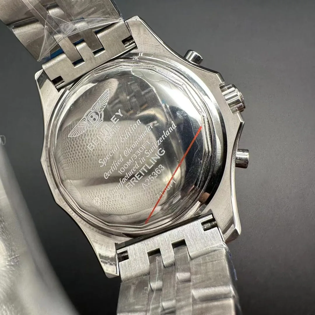Swiss AAA Replica Breitling Bentley Motors T A25363 – 47mm Chronograph Watch With White Dial & Stainless Steel Bracelet