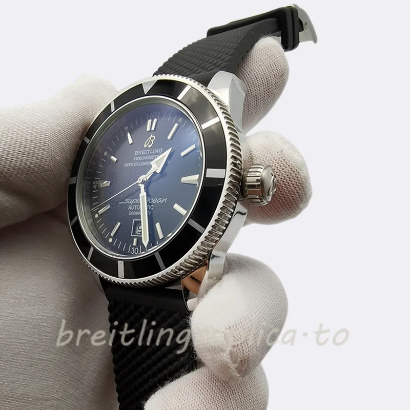 Breitling Superocean 46mm AB2010121B1S1 Men's Black Dial Silver-tone