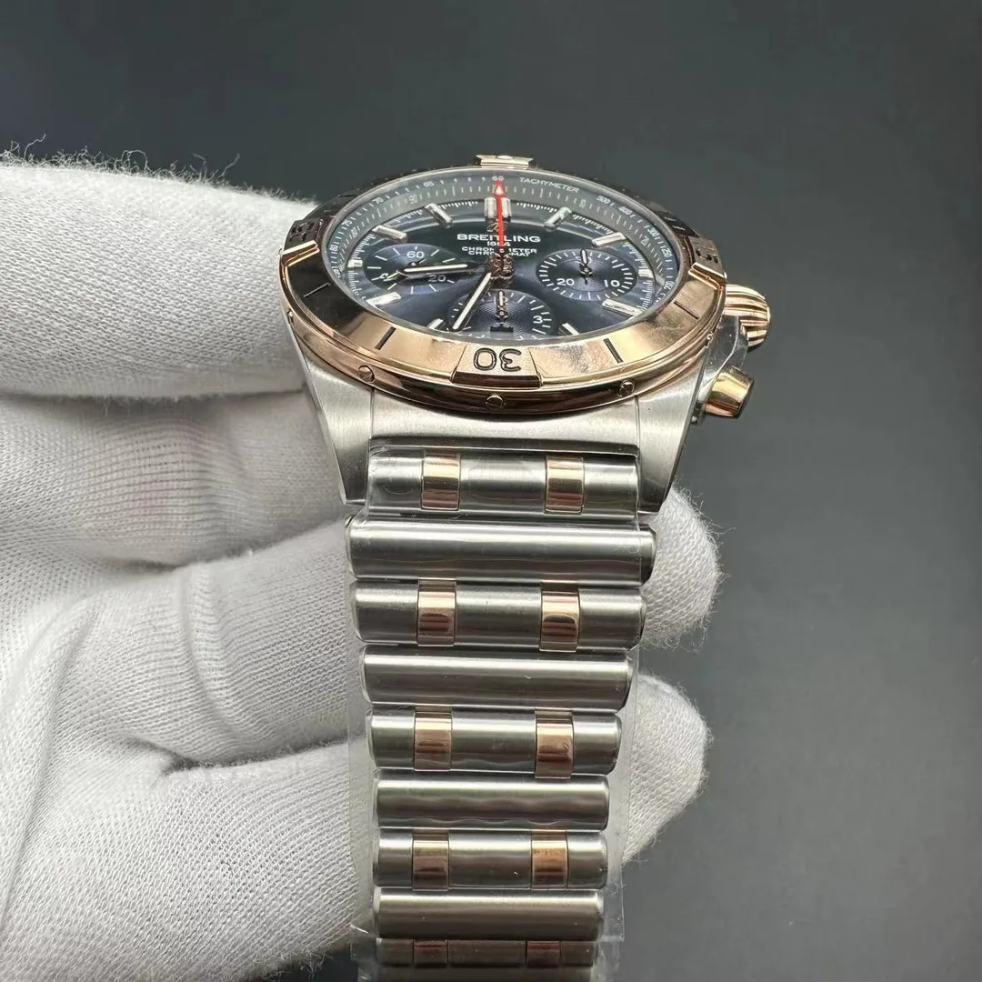Best Swiss Breitling Chronomat B01 UB0134 Replica – Luxury Men's Watch With Rose Gold Accents