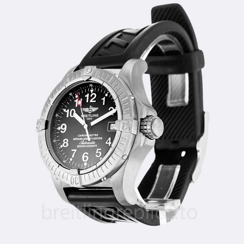 Breitling Avenger E17370 44mm Men's Rubber Band Black-tone