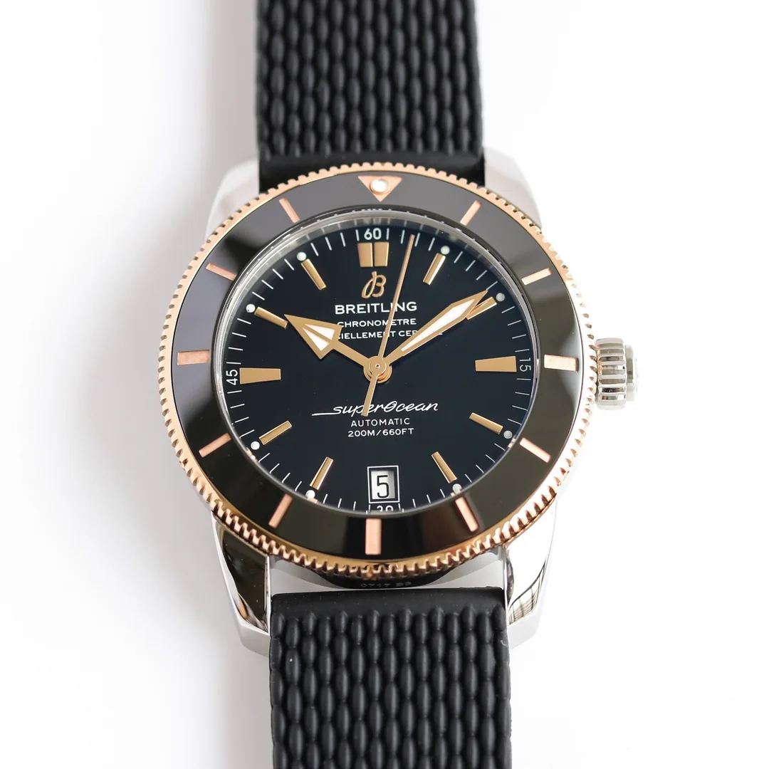 Luxury Swiss Breitling Superocean Heritage UB2010121B1S1 Replica 42mm Watch – Black Dial & Rubber Strap