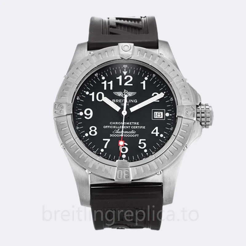 Breitling Avenger E17370 44mm Men's Rubber Band Black-tone