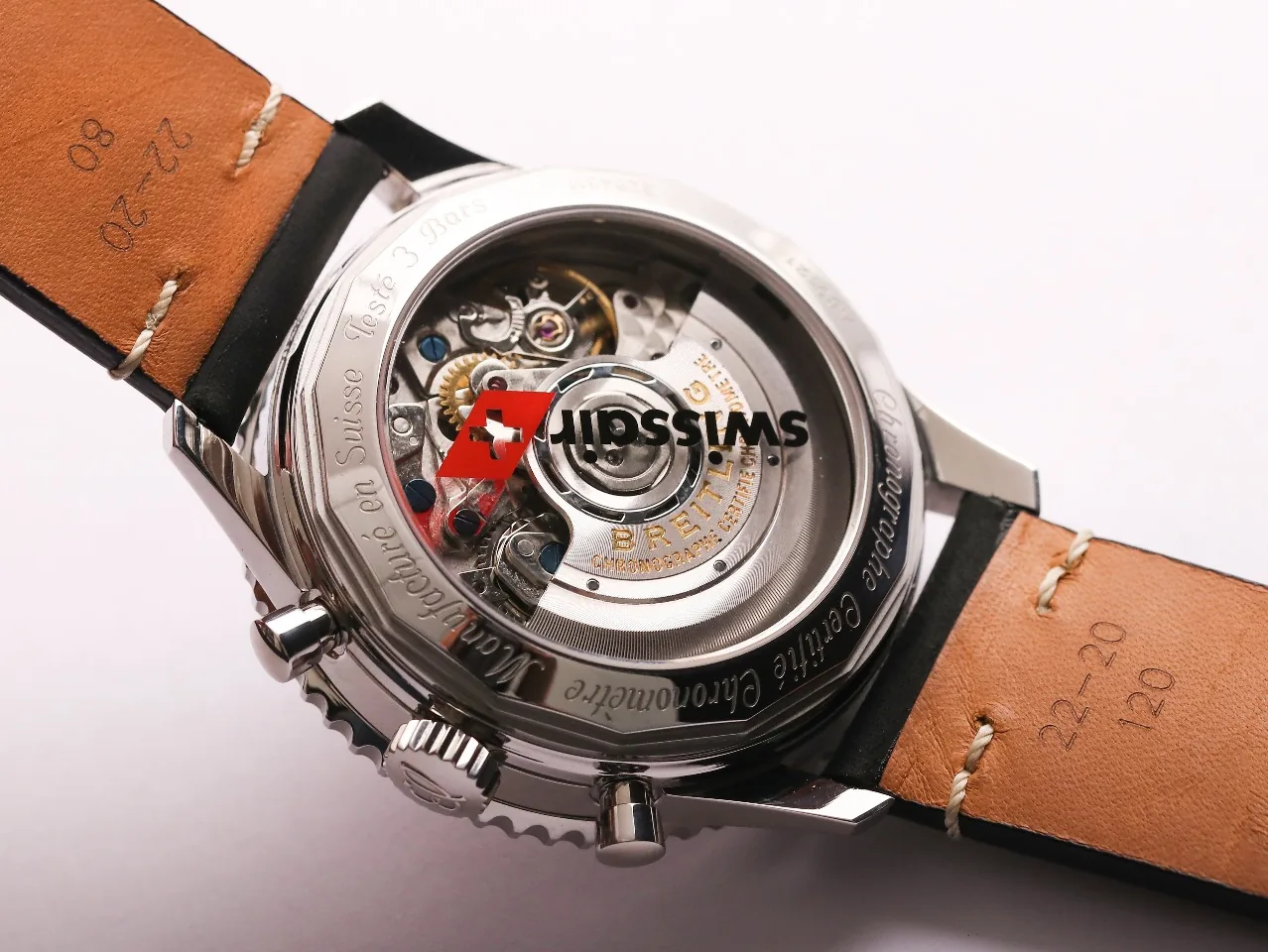 Premium Swiss Breitling Navitimer AB01211B1B1X2 Replica Swissair Edition 43mm Watch – Black Leather Strap