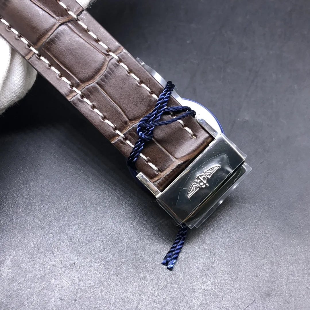 Premium Swiss Men’s Breitling Navitimer AB0123 Replica Watch With White Dial & Brown Leather Strap