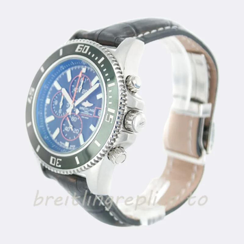 Breitling Superocean 46mm Men's A13341-F Stainless Steel Black Dial