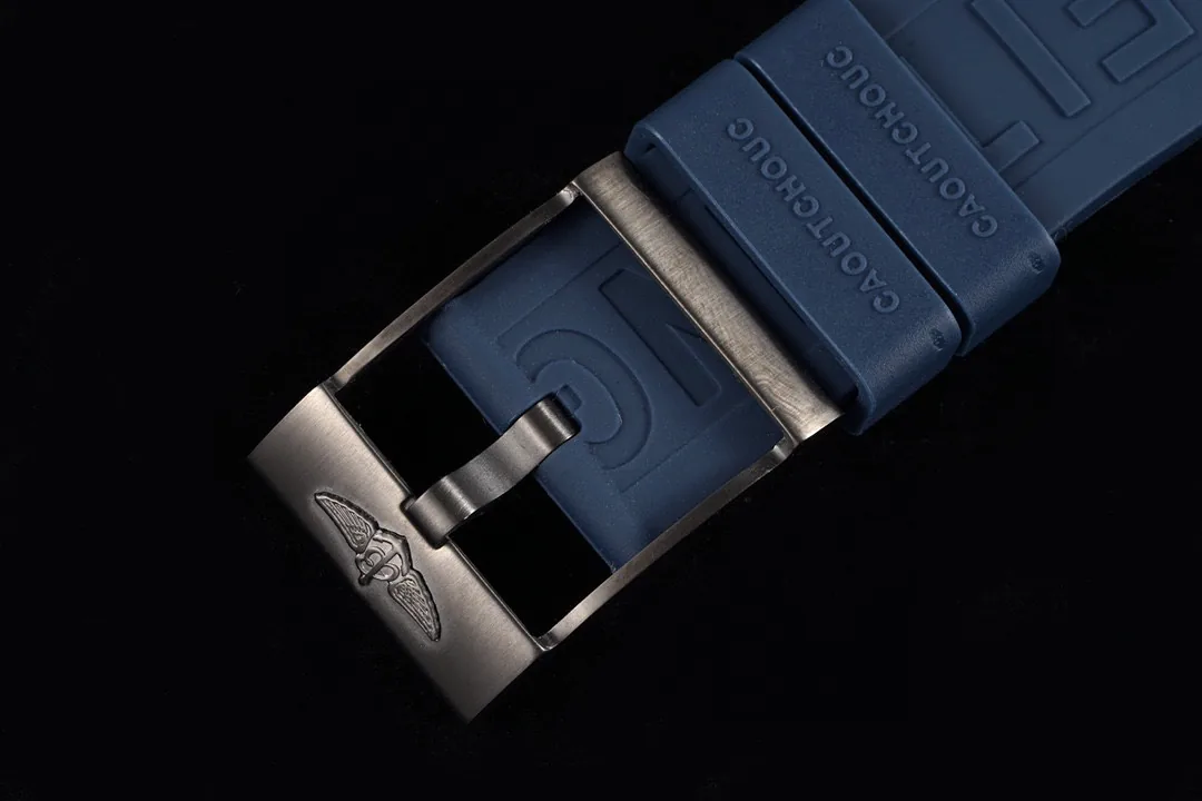 Swiss Replica Breitling Superocean M17368D71C1S1 46mm Blue Dial Diver Watch With Sapphire Glass And Rubber Strap