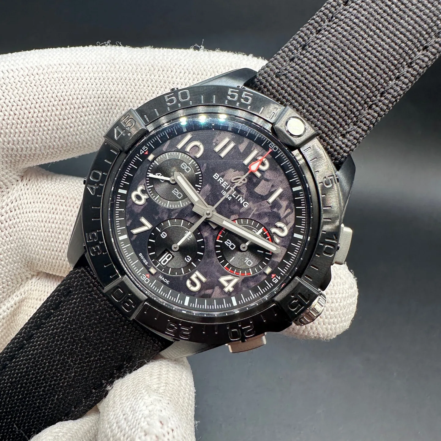 Best Swiss 44mm Breitling Avenger SB0147101B1X1 Replica – Black Ceramic Chronograph Watch
