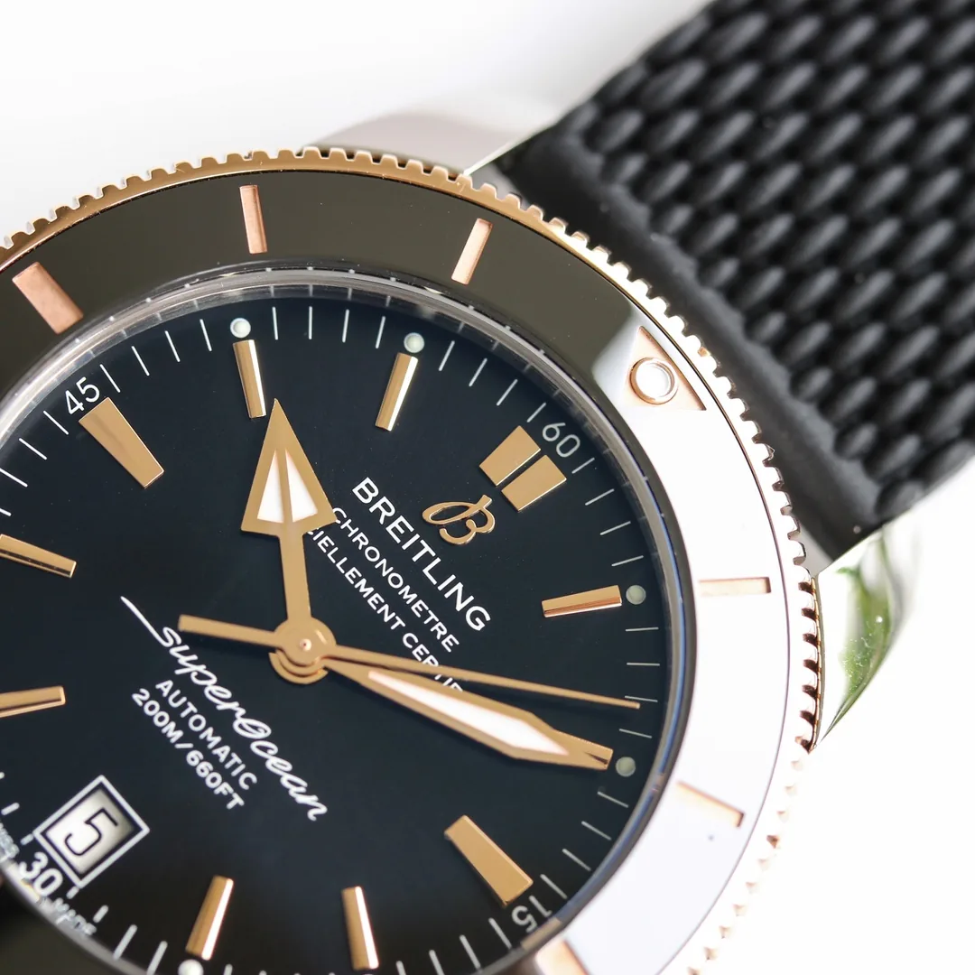 Luxury Swiss Breitling Superocean Heritage UB2010121B1S1 Replica 42mm Watch – Black Dial & Rubber Strap