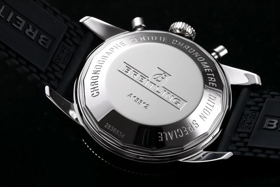 45mm Luxury Replica Breitling Superocean Heritage A13312 Black Dial & Rubber Strap Watch For Men