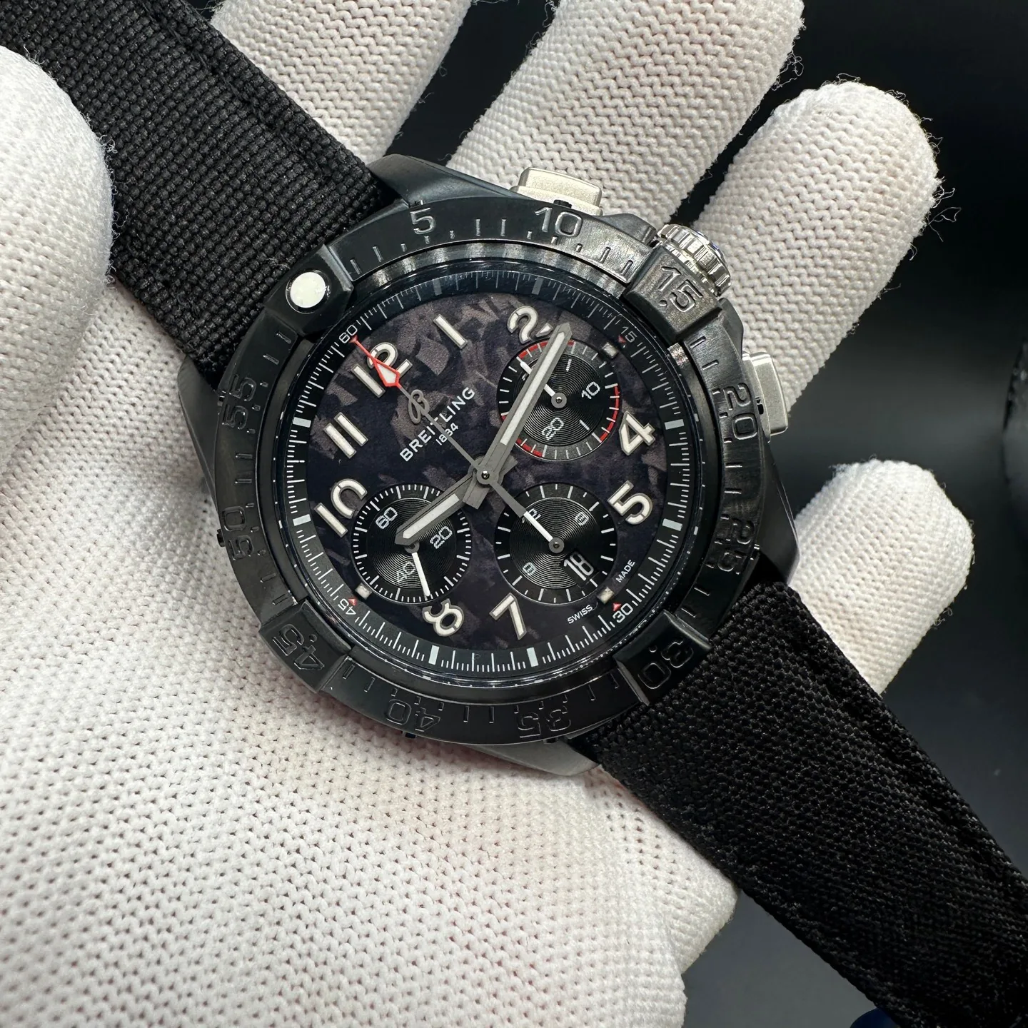 Best Swiss 44mm Breitling Avenger SB0147101B1X1 Replica – Black Ceramic Chronograph Watch