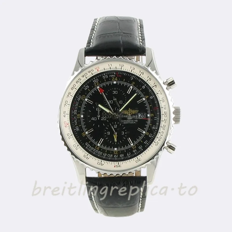 Breitling Navitimer 46mm A24322-C Men's Silver-tone Black Dial