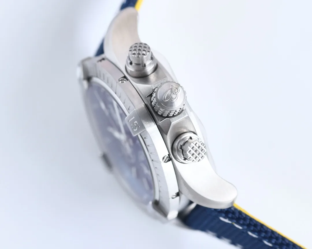 Premium Swiss Breitling Avenger A13385101C1X1 Replica 43mm Chronograph Blue Dial – AAA Super Clone Watch With Textile Strap