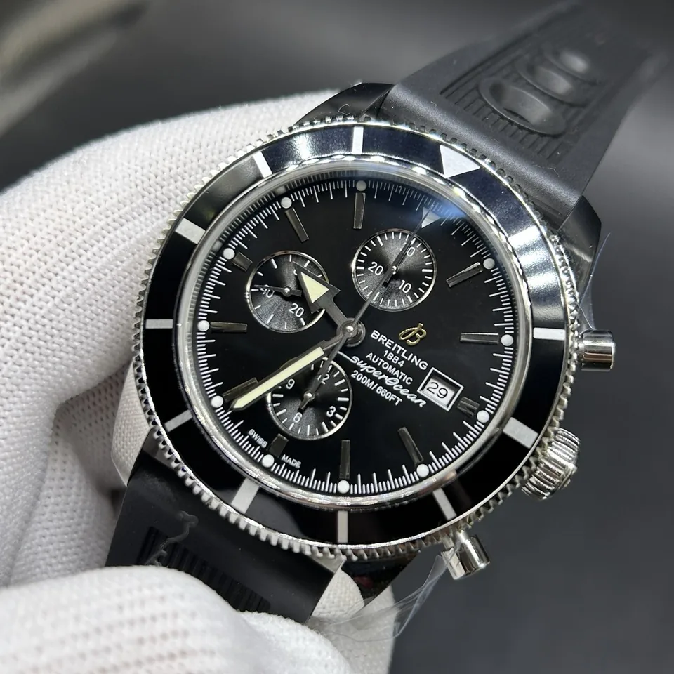 AAA Breitling Superocean Heritage A13313121B1S1 Replica 44mm Black Dial Men's Watch With Rubber Strap