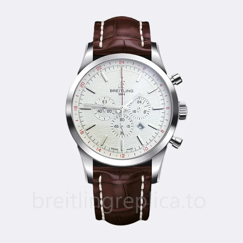 Breitling Transocean AB045112.G772 Men's 46mm Silver-tone Quartz