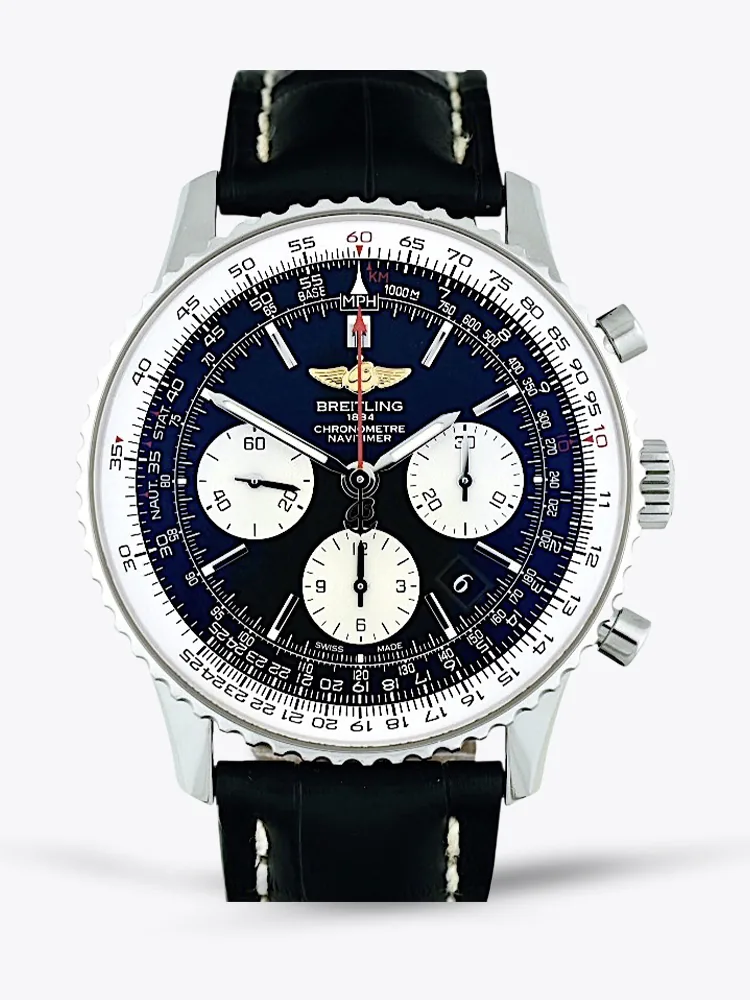 Best Swiss Breitling Navitimer B01 AB0120 Replica Watch - Luxury Men's Chronograph With Black Dial