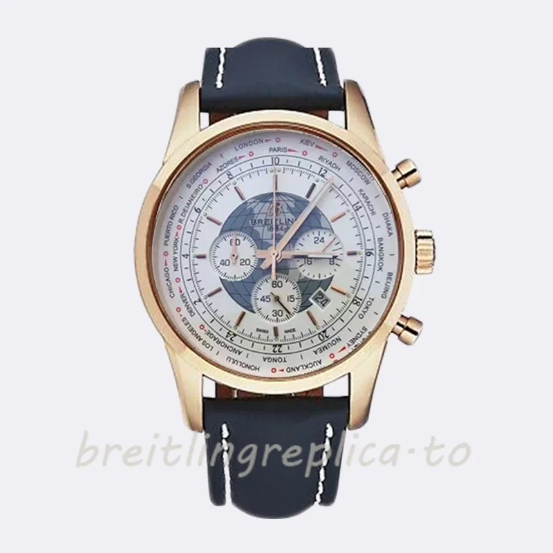 Breitling Transocean Chronograph 46mm Men's RB0510U0A733CS Stainless Steel White Dial