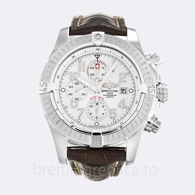 Breitling Avenger Men's A13370 46mm Leather Strap Watch
