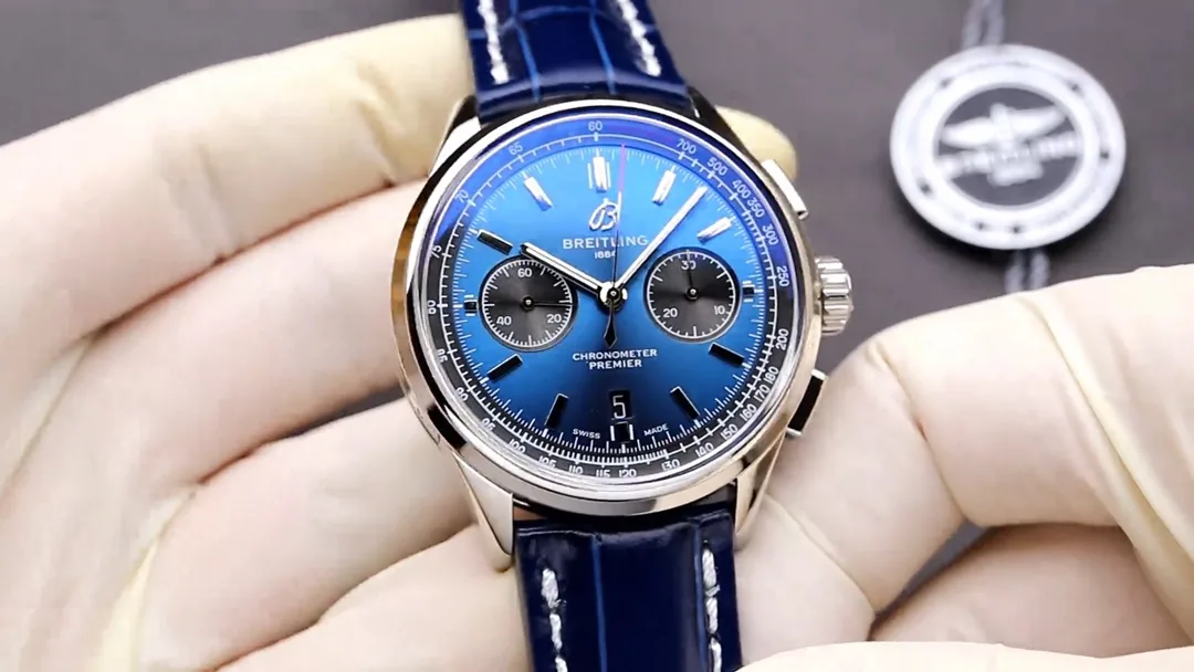 Top Quality AAA Breitling Premier AB0118A61C1P1 Replica – Stylish Blue Dial, Classic Leather Strap