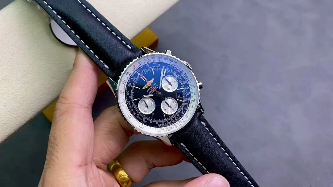 Best Swiss Breitling Navitimer B01 AB0120 Replica Watch - Luxury Men's Chronograph With Black Dial