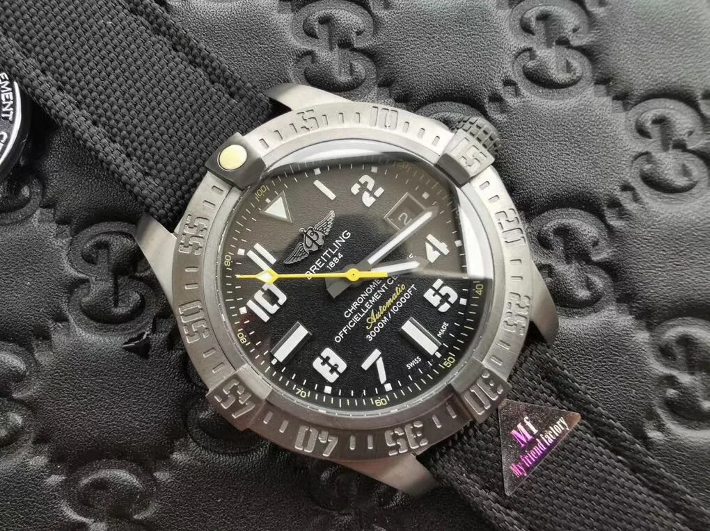 Swiss Replica Breitling Avenger II Seawolf M173312A 45mm Black Dial Men’s Watch With Black Fabric Strap