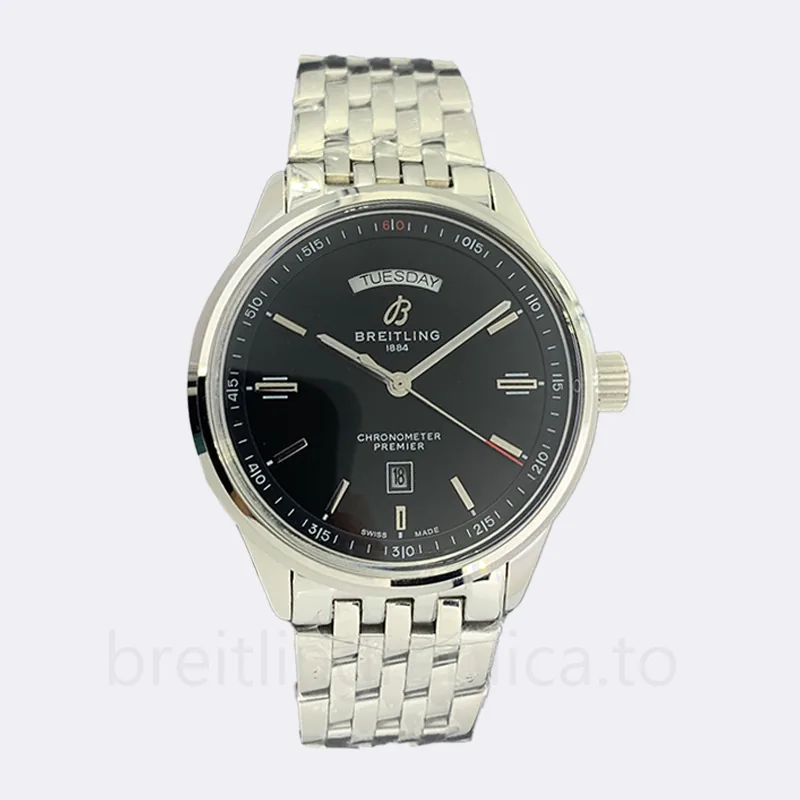 Breitling Premier A45340241B1X3-001 Men's 46mm Silver-tone Stainless Steel