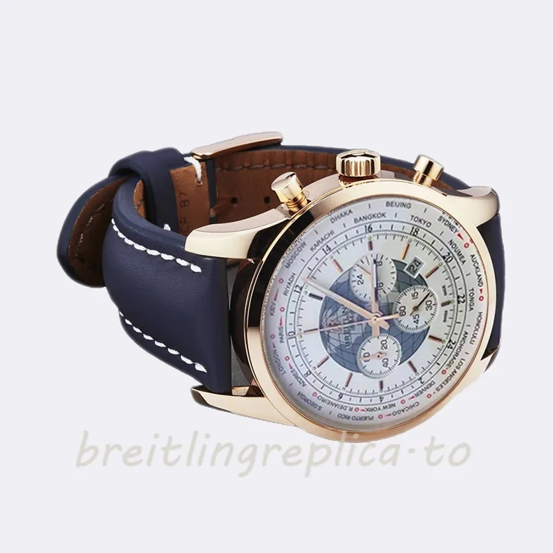 Breitling Transocean Chronograph 46mm Men's RB0510U0A733CS Stainless Steel White Dial