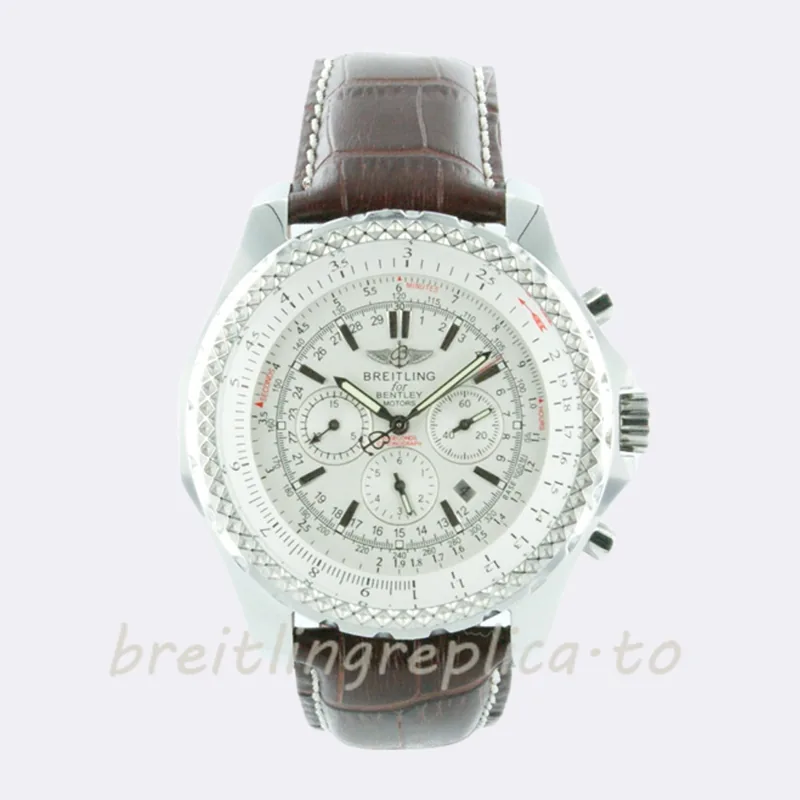 Breitling Bentley Motors Men's 46mm A25362-B Silver-tone White Dial