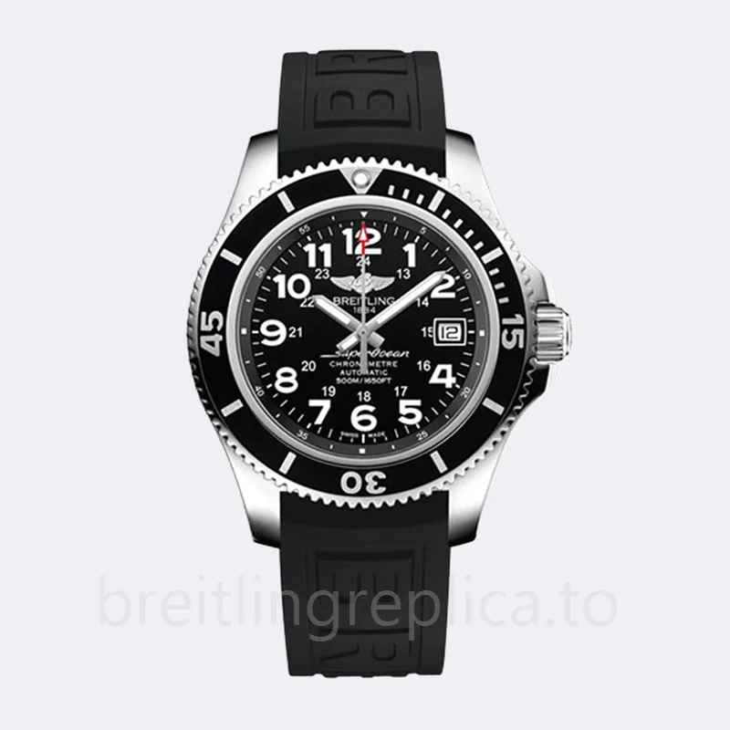 Breitling Superocean 46mm Men's A17365C91B1S2 Black Dial Silver-tone