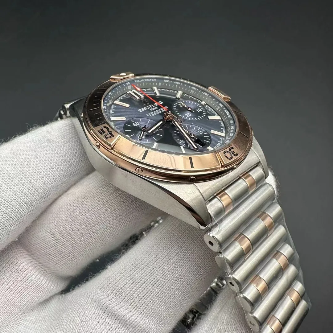 Best Swiss Breitling Chronomat B01 UB0134 Replica – Luxury Men's Watch With Rose Gold Accents