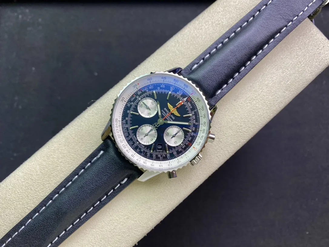 Best Swiss Breitling Navitimer B01 AB0120 Replica Watch - Luxury Men's Chronograph With Black Dial