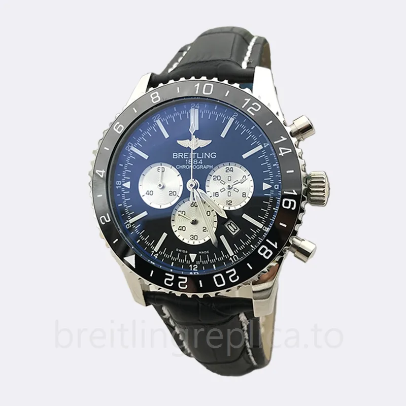 Breitling Chronoliner YB04601A 46mm Men's Silver-tone Ceramics Bezel