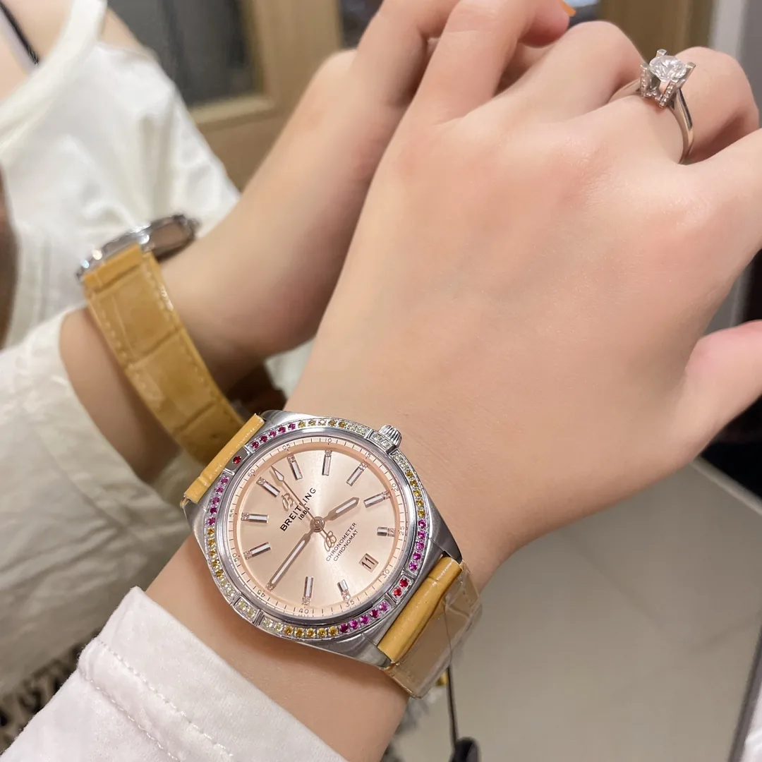 Swiss Automatic Breitling Chronomat A10380611A1P1 Replica South Sea 36mm Women’s Watch – Champagne Dial, Diamond Markers